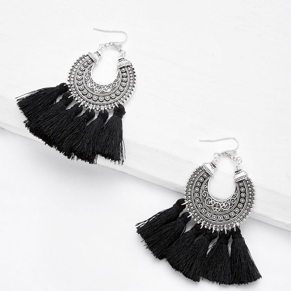 Tassel Drop Earrings - Picture 3 of 3
